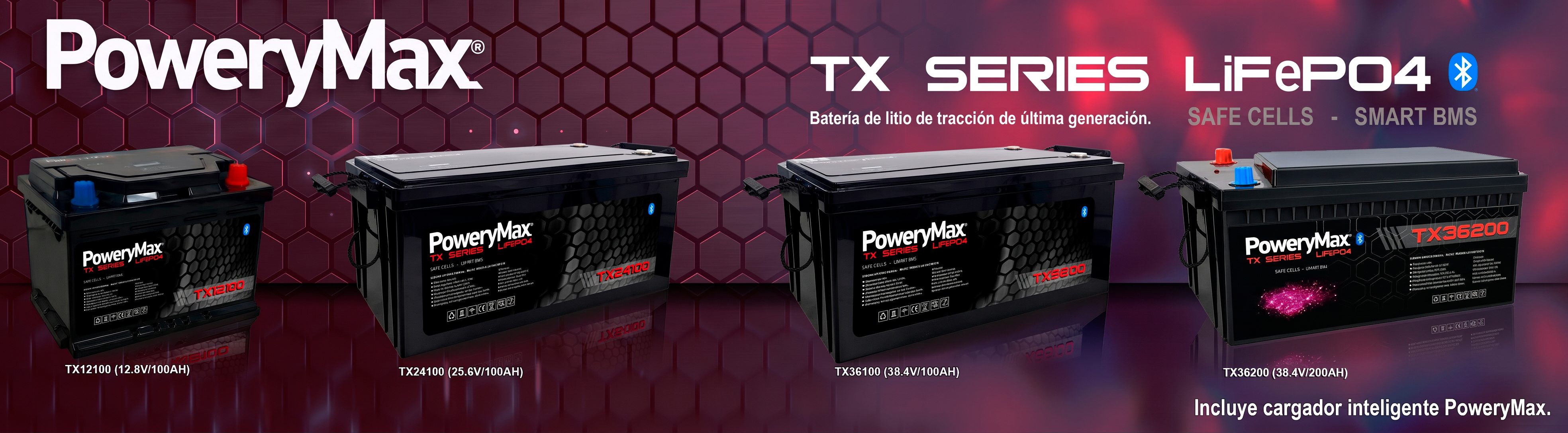 Con la serie de bater&iacute;as de litio TX de PoweryMax podr&aacute;s tambi&eacute;n alimentar tus equipos electr&oacute;nicos y para todo tipo de motores el&eacute;ctricos del mercado. Fiable, ligera y duradera.